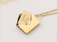 The Secret Love Letter: Personalized Envelope Locket Necklace