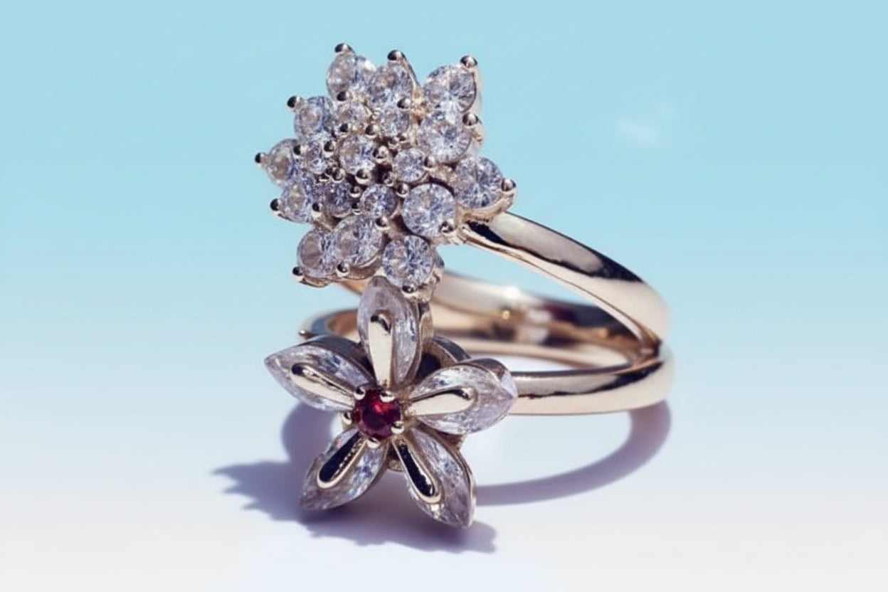 Blooming Sunburst Rotating Fidget Ring