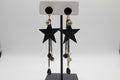 Midnight Stellar Drop Earrings | Matte Black Star Tassel Dangles