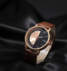 Luxury Rose Gold & Matte Black Dual-Tone Aesthetic Quartz Watch